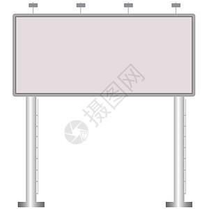 用于广告 商业 广告的商业白色大广告牌水平展示控制板空白横幅插图木板街道小样背景图片