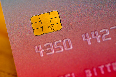用芯片 智能卡特写信用卡或借记付款卡背景图片