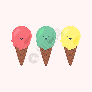 冰淇淋插图向量集的冰淇淋小吃开心果甜点情感服务味道糖浆香草美食覆盆子背景