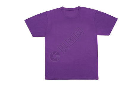 用于 Mock- Up 图形的孤立白紫T - 衬衫模板背景