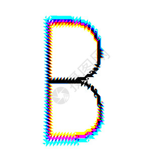 字母 B 彩色锯齿版本背景图片