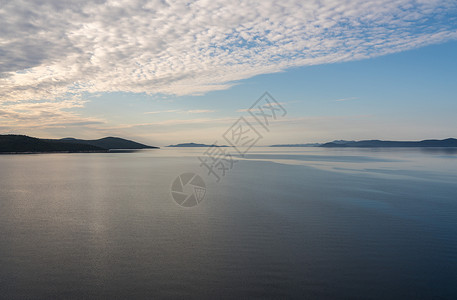 扎肯曼随着游轮驶近Zadar 克罗地亚沿海各群岛旅游天空旅行巡航日出海洋风景假期全景地平线背景