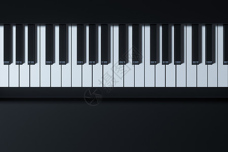 具有深色 background3d 渲染的钢琴键歌曲琴键乐器音乐会交响乐笔记艺术旋律流行音乐爵士乐背景图片