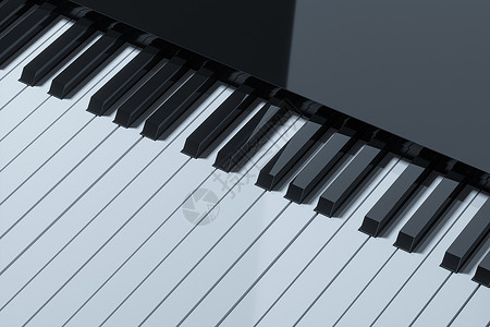 具有深色 background3d 渲染的钢琴键歌曲流行音乐交响乐钥匙音乐会笔记创造力琴键按钮键盘背景图片