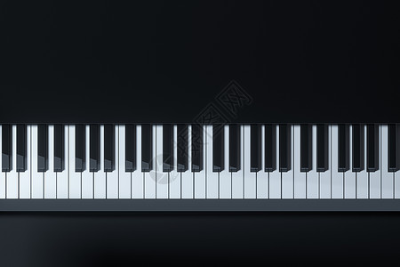 具有深色 background3d 渲染的钢琴键乐器音乐琴键唱歌艺术交响乐流行音乐笔记音乐会歌曲背景图片