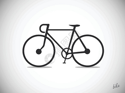 矢量自行车复古图标符号背景图片