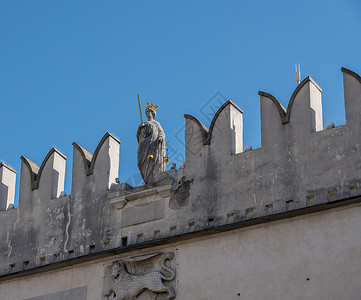 斯洛文尼亚古城科佩尔的Praetorian宫殿高清图片
