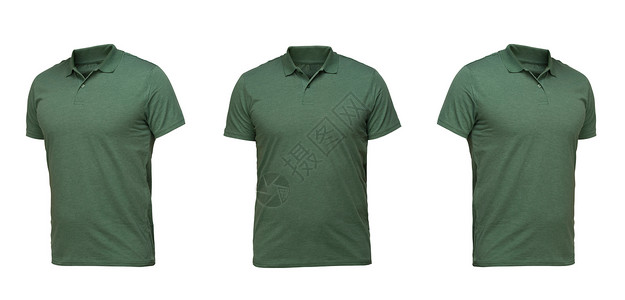 绿色T恤白色背景上隔离的一套T恤衫工作室服装服饰运动收藏袖子纺织品身体男性棉布背景