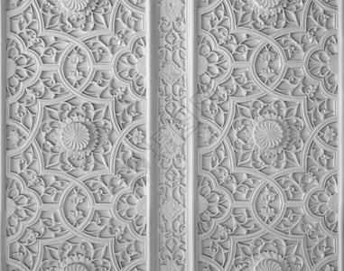 灰泥装饰品从东方 ornamen 的背景墙纸古董建筑学雕塑白色石头曲线雕刻工艺装饰品背景