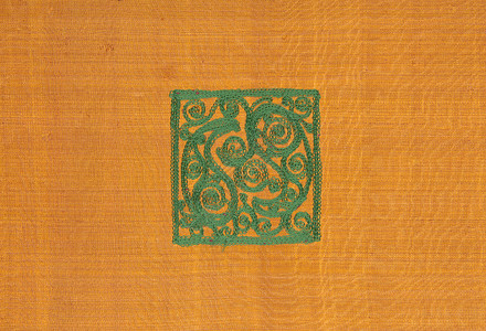 织物和纺织品的背景亚麻窗饰金子双色骆驼刺绣棉布装饰品艺术绘画背景图片