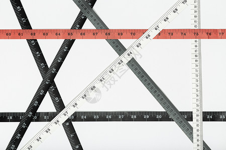 度量工具白色背景上隔离的度量磁带组概念商业重量数字尺寸乐器工具统治者生长减肥背景