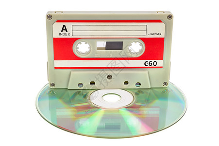 老cdCD光盘上的虚拟音频磁带背景