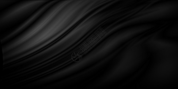 平铺的黑色丝绸黑色豪华面料背景与复制 spac阴影布料纬线材料帆布棉布纺织品横幅坡度奢华背景