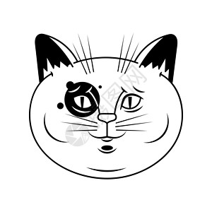 手绘猫抬头看着喵喵的文字 可爱的卡通人物 卡哇伊动物 爱贺卡 平面设计风格 白色背景 孤立背景图片