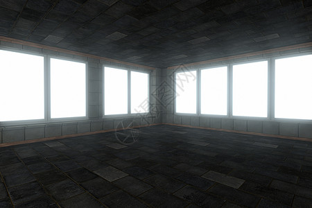 深色背景的空砖房 3d 渲染地板房子材料坚固性房间场景商业建筑石工公寓背景图片