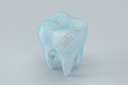 带有蓝色保护膜的白牙 it3d 渲染医疗牙齿白色磨牙口腔科保健搪瓷治疗美白卫生背景图片