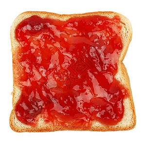 橘红色红色早餐白色小吃水果健康面包食物甜点营养背景图片