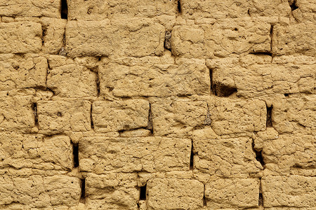 土坯墙建造侵蚀画幅积木建筑稻草风化黏土材料团体高清图片