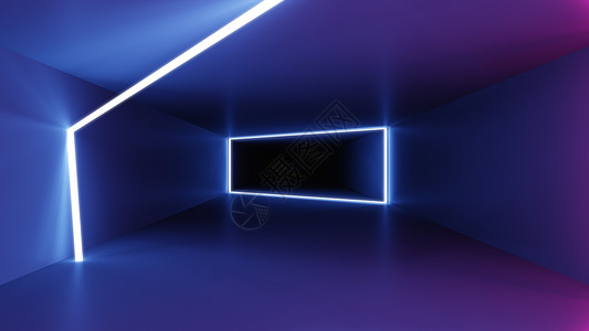 霓虹灯隧道背景俱乐部墙纸展示游戏线条门户网站地面光谱房间插图背景图片