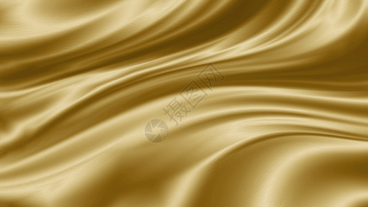 金色丝绸金色豪华面料背景与复制 spac金子纬线织物曲线插图阴影坡度墙纸奢华布料背景