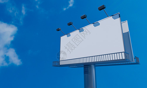 大型广告杆空白广告广告公告牌路标墙纸横幅城市展示促销商业广告牌街道海报帆布背景图片