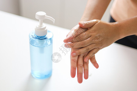 pr素Pr用酒精凝胶 sanitazer液体清洗手背景