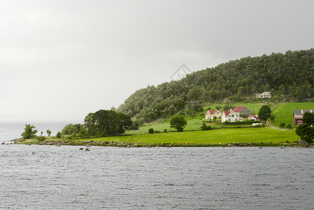 挪威西部Lysefjord的风景高清图片