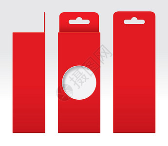 挂红盒窗口切出包装模板空白 空盒红纸板 礼品盒红牛皮纸包装纸箱 高级红盒空奢华品牌礼物盒盒子推介会礼物商品产品窗户推广背景图片