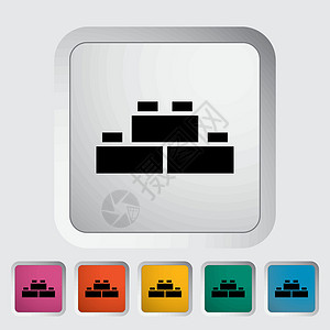 积木图积木 ico夹子大厦游戏塑料童年教育学习涂鸦正方形收藏插画