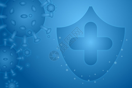 浅蓝色背景图像图形符号 Corona病毒保护COV危险医疗危害疾病肺炎全球感染风险生物医院背景图片