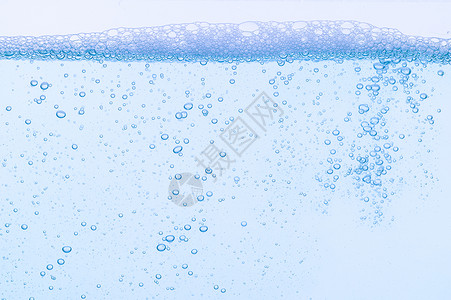 浅蓝色气泡和水白色背景空气海浪口渴洗澡波纹液体背景图片
