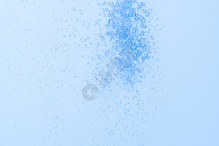 浅蓝色气泡和水白色背景空气洗澡口渴波纹海浪液体背景图片