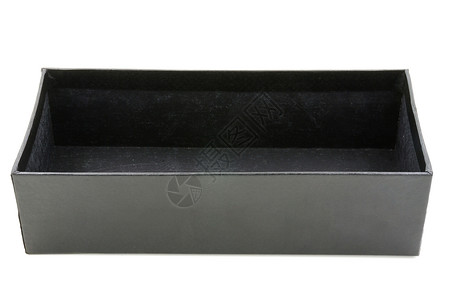 白背景上的空黑框材料黑色白色盒子展示空白礼物念日纸板背景图片