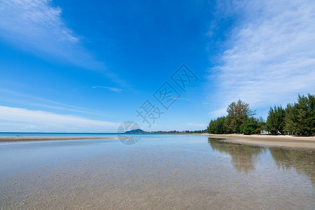 海景 美丽的海水热带海洋天空背景图片