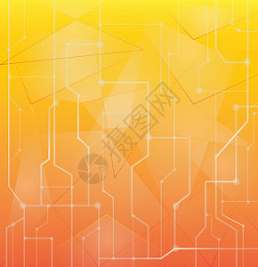 橙色抽象科技背景背景图片