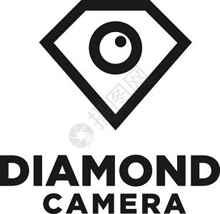 钻石摄影钻石相机标志设计灵感矢量图制作图案插画