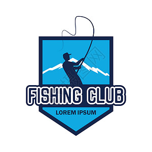 钓鱼俱乐部标识鱼游高清图片