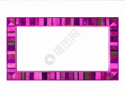 粉红色的颜色木边框镜子复古风格背景图片