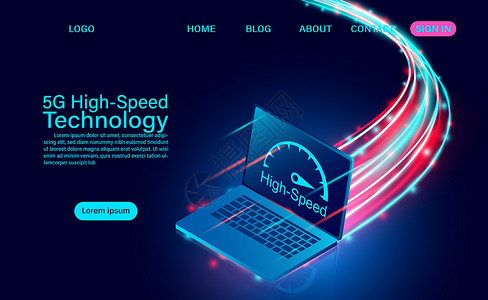 5g 高速技术概念 网络通讯 无线上网手机商业下载速度电脑宽带电话播送细胞插图设计图片
