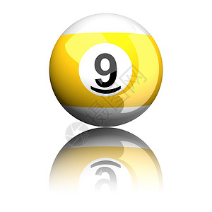 9 3D Billiard球9号背景图片