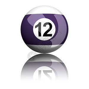 Billiard球12号 3D 竞标背景图片