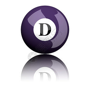 字母表字母 D 球体 3d Renderin背景图片