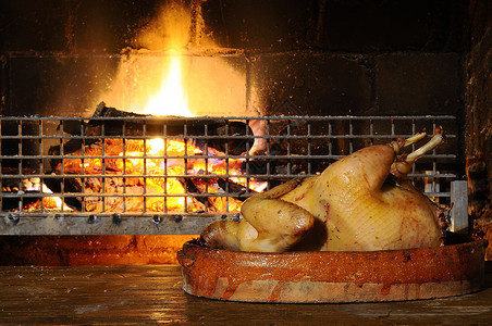 土耳其准备放入烤箱炙烤烧烤美食桌子烹饪食物阉鸡感恩餐厅家禽背景图片