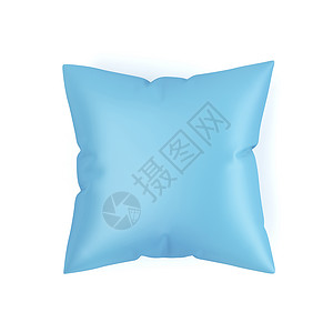 蓝装饰枕头背景图片