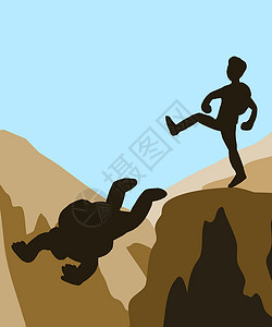 忍受登山者将虚弱的朋友踢下悬崖组织友谊插图团队竞争对手团体登山攀岩者公司队友设计图片