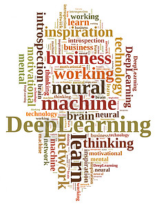 深度学习词云神经概念思维插图商业技术网络机器背景图片