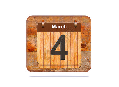 3月4日插图日历背景图片
