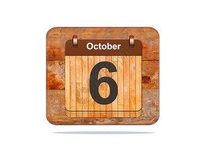 10月6日插图日历背景图片