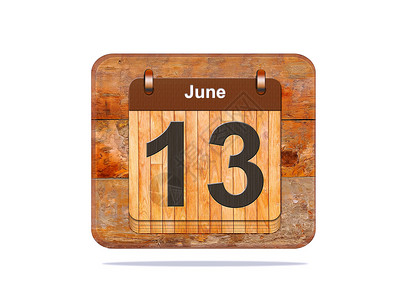 6月13日插图日历背景图片