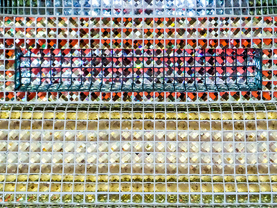 镜子马赛克彩色壁纸和背景奢华寺院瓷砖艺术金子建筑学风格寺庙网格玻璃背景图片